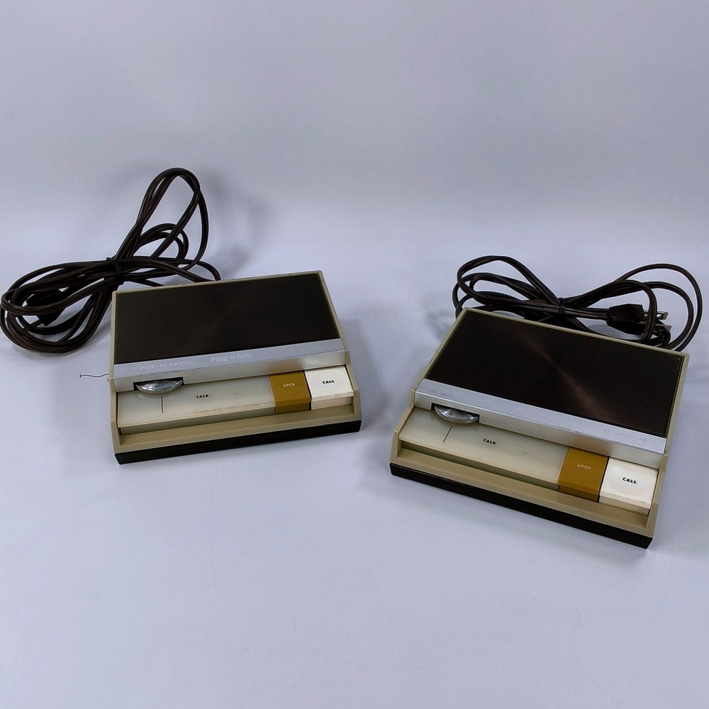 Realistic Plug n Talk Wireless Intercom System 43-210 Allied Radio Shack Vintage